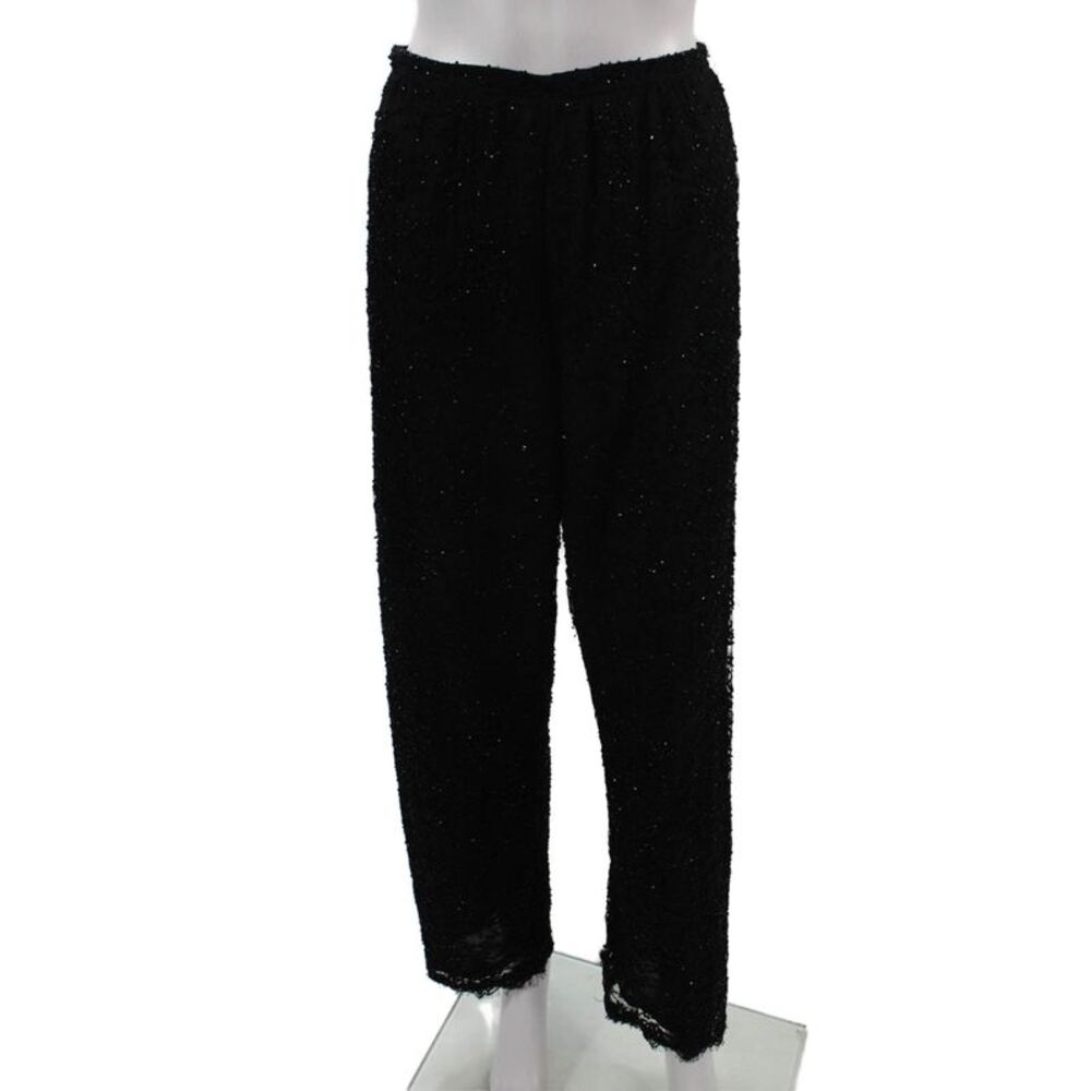 Catherine Regehr Womens Dress Pants Black Drawstring Polyester Fall Size S
